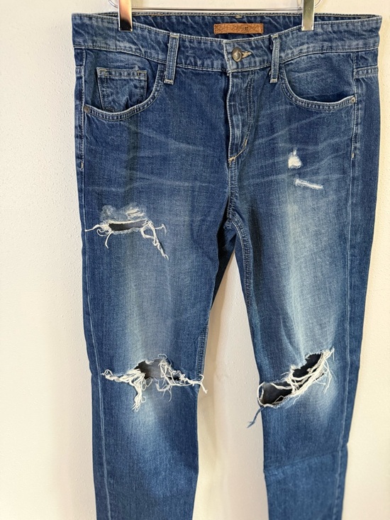 Joe's Jeans Denim - Joe’s Jeans Distressed Straight Leg Denim W29 Medium Wash Ripped Knee